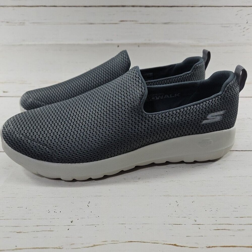 Skechers Go Walk‎ Max Walking Shoes Mens 11 Gray Mesh Slip On Low Top
